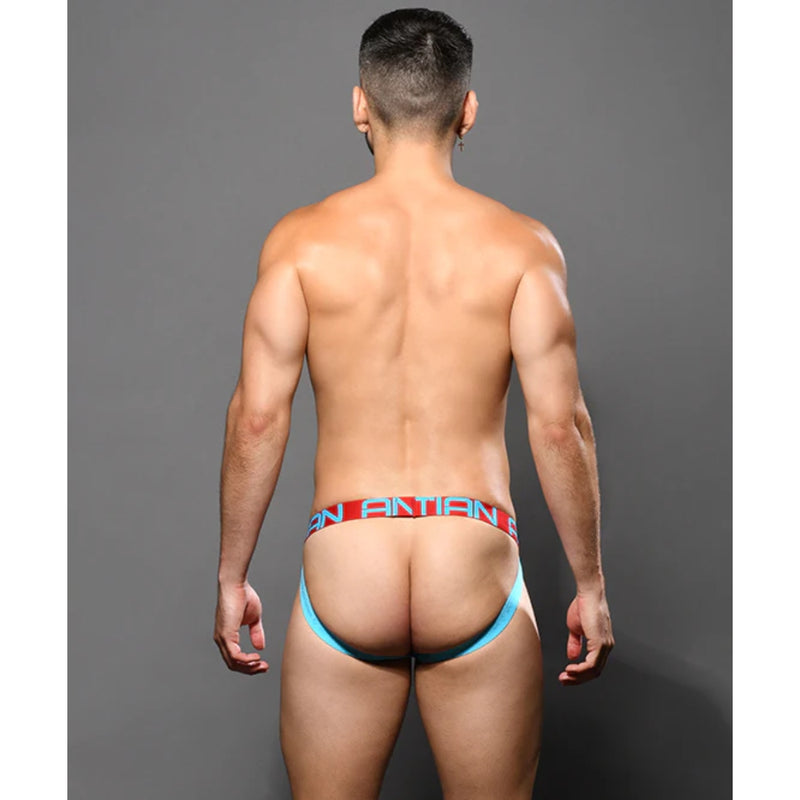 Load image into Gallery viewer, Andrew Christian CoolFlex Modal Brief Jock Strap Red Blue
