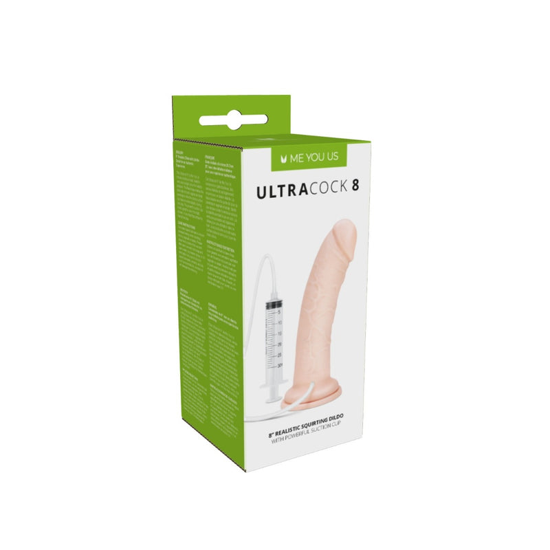 Load image into Gallery viewer, Me You Us Ultra Cock Realistic Squirting Dildo Pink 8 Inch
