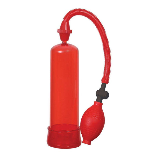 Me You Us Pumped Up Fire Penis Pump Red - Simply Pleasure