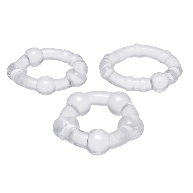 Load image into Gallery viewer, Trinity For Men Cock Ring 3 Pack TPR Clear
