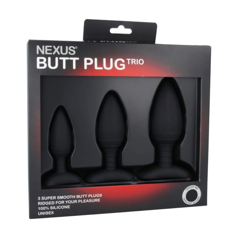 Load image into Gallery viewer, Nexus Butt Plug Trio Anal Training Kit Black
