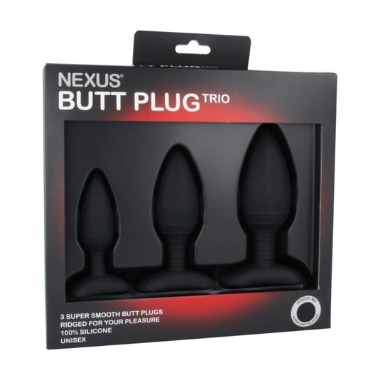 Nexus Butt Plug Trio Anal Training Kit Black