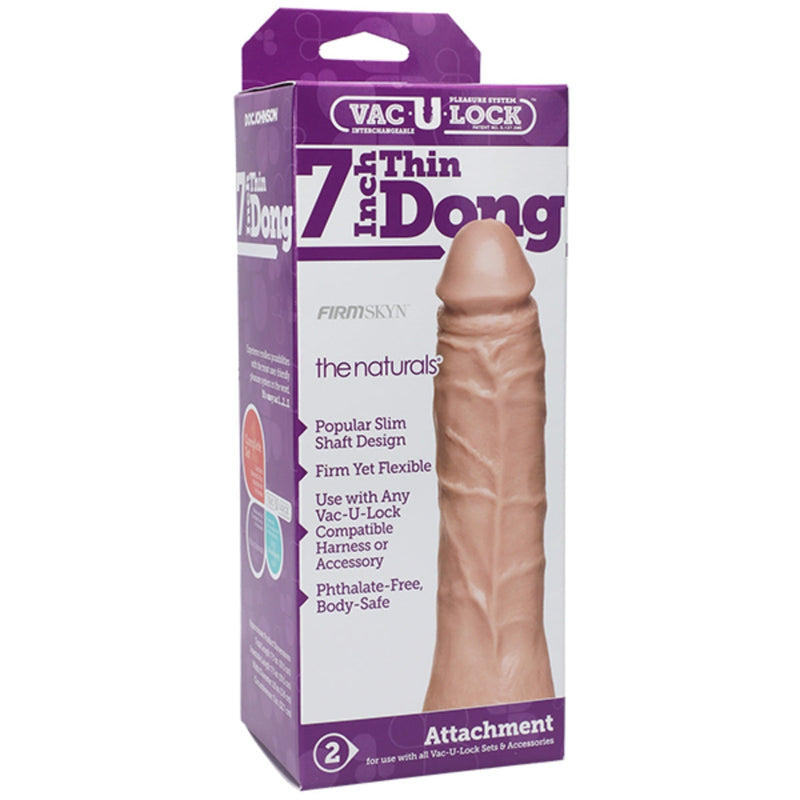 Load image into Gallery viewer, Vac-U-Lock The Naturals Thin Dong Pink 7 Inch
