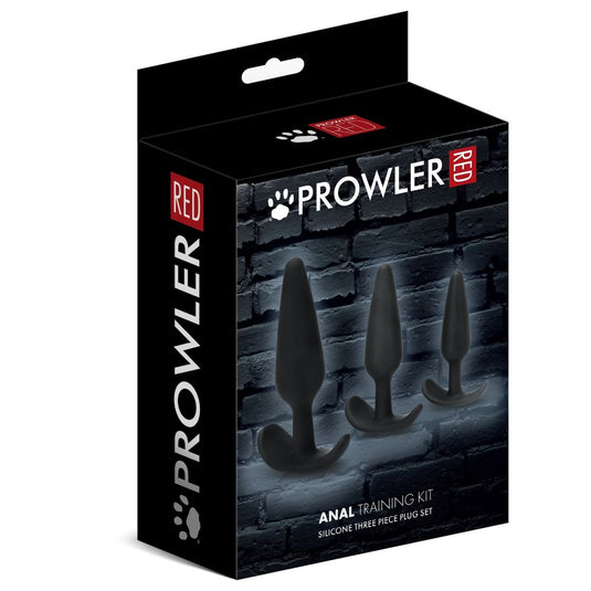 Prowler RED 3 Piece Anal Training Butt Plug Kit Black
