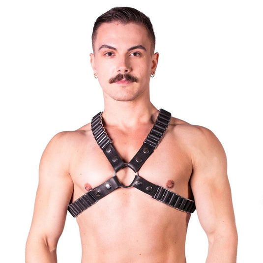 Prowler RED Leather Ballistic Harness Black