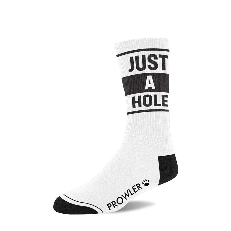 Load image into Gallery viewer, Prowler RED Just A Hole Socks Black White
