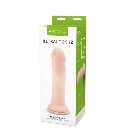 Me You Us Ultra Cock Realistic Dildo 12 Inch - Simply Pleasure