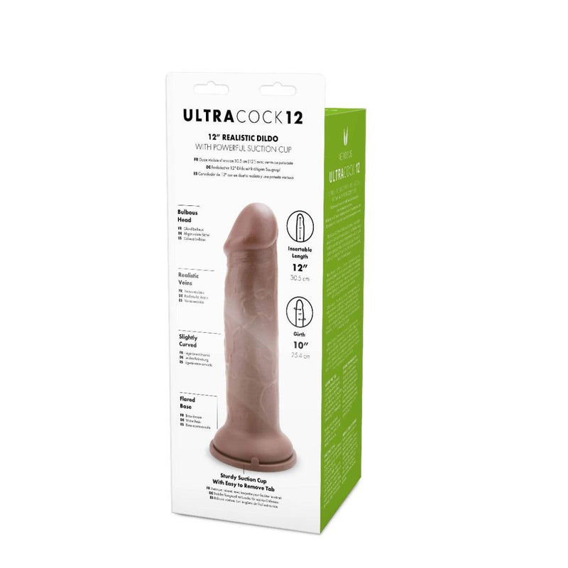 Load image into Gallery viewer, Rear View Packaging - Me You Us Ultra Cock Caramel Realistic Dildo 12 Inch - Simply Pleasure
