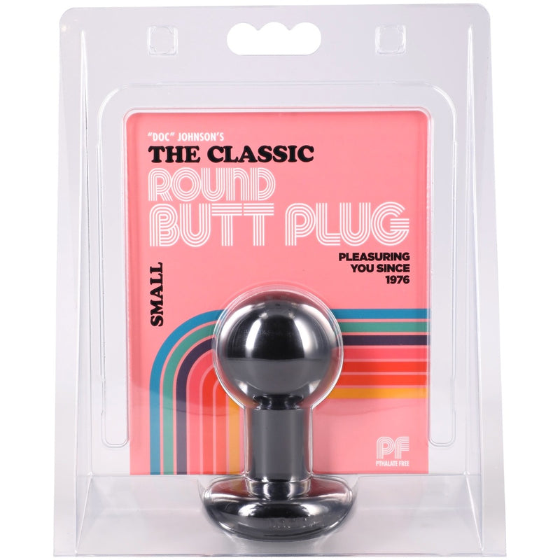 Load image into Gallery viewer, Doc Johnson The Classic Round Butt Plug Black Small
