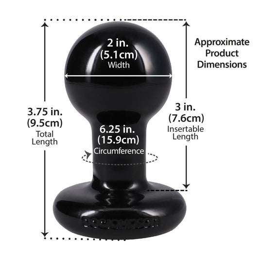 Doc Johnson The Classic Round Butt Plug Black Small