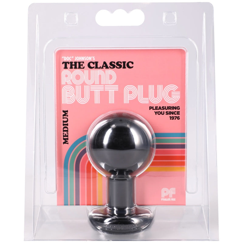 Load image into Gallery viewer, Doc Johnson The Classic Round Butt Plug Black Medium
