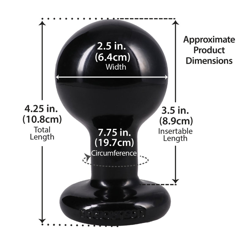 Load image into Gallery viewer, Doc Johnson The Classic Round Butt Plug Black Medium

