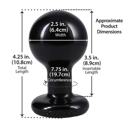 Doc Johnson The Classic Round Butt Plug Black Medium