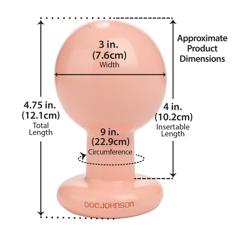 Load image into Gallery viewer, Doc Johnson The Classic Round Butt Plug Vanilla Large
