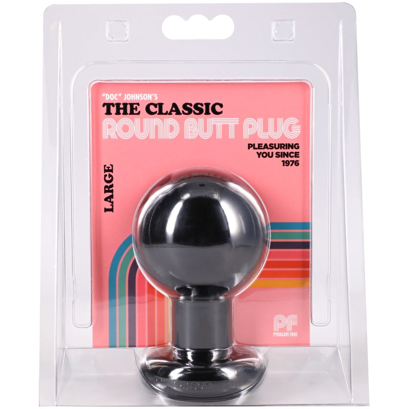 Load image into Gallery viewer, Doc Johnson The Classic Round Butt Plug Black Large
