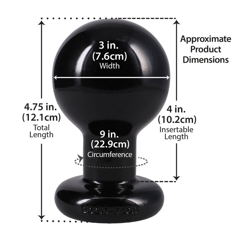 Load image into Gallery viewer, Doc Johnson The Classic Round Butt Plug Black Large
