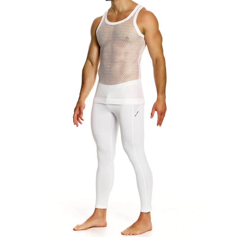 Load image into Gallery viewer, Modus Vivendi Mesh Through Tank Top White
