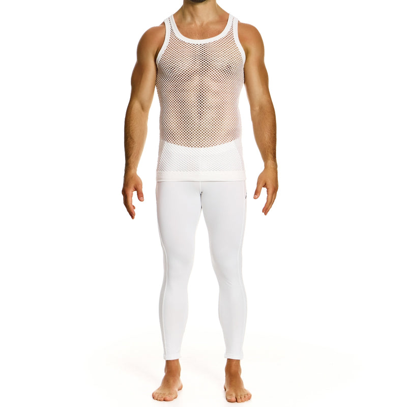Load image into Gallery viewer, Modus Vivendi Mesh Through Tank Top White
