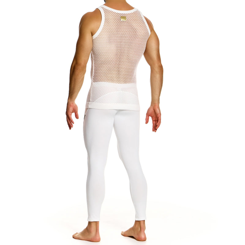 Load image into Gallery viewer, Modus Vivendi Mesh Through Tank Top White

