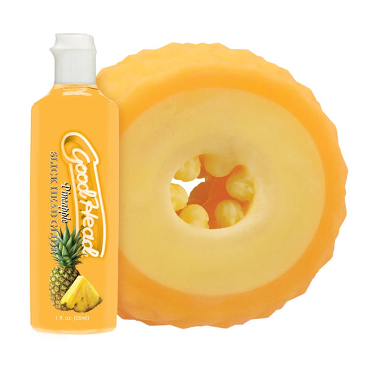 GoodHead Pineapple Blow Job Stroker & Lube Set Yellow