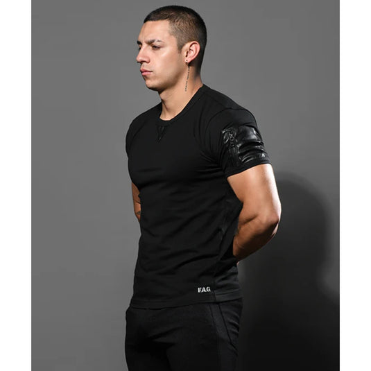 Andrew Christian F.A.G. Capsule Zipper Pocket T-Shirt Black