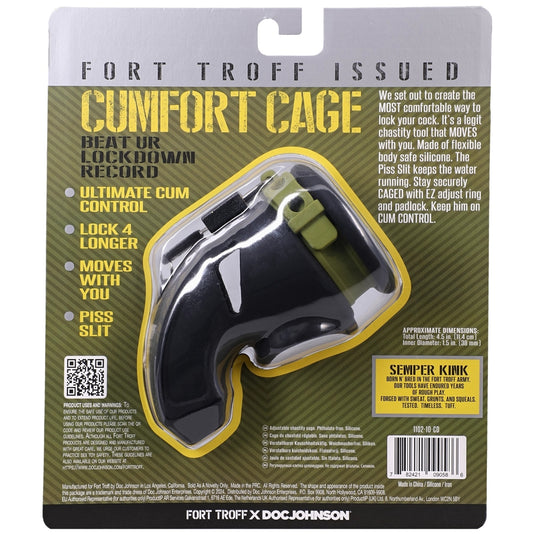 Fort Troff Cumfort Cage Cock Cage Black