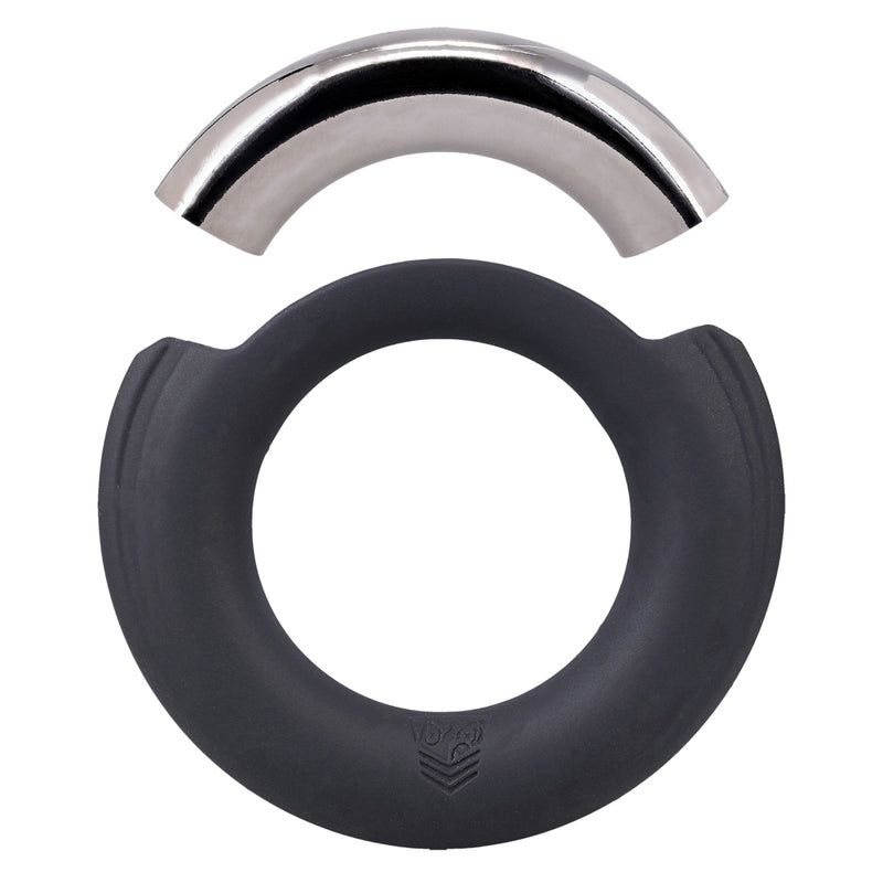 Load image into Gallery viewer, Fort Troff Pinch Zero Cock Ring Black Silver
