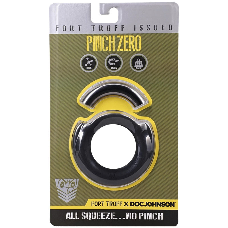 Load image into Gallery viewer, Fort Troff Pinch Zero Cock Ring Black Silver
