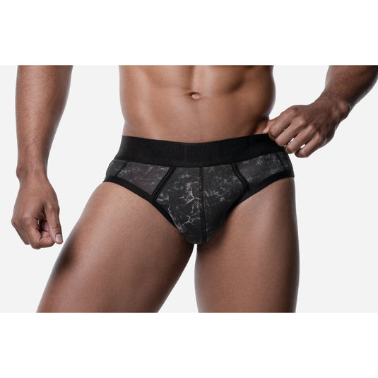 PUMP Black Washed Brief Black