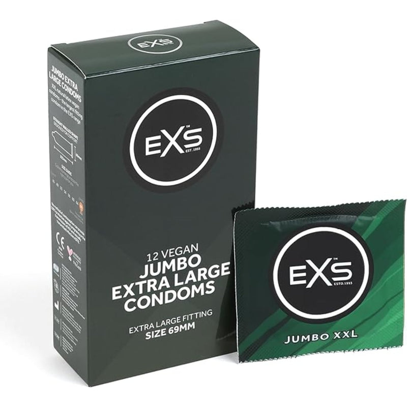 Load image into Gallery viewer, EXS Jumbo Extra Large Vegan Condoms 12 Pack
