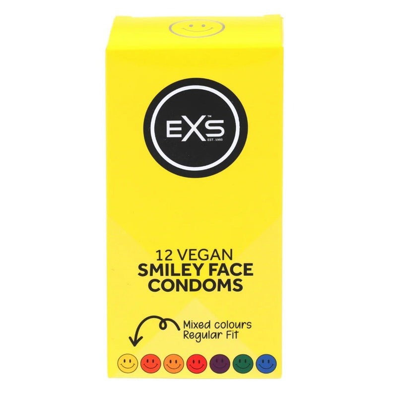 Load image into Gallery viewer, EXS Smiley Face Vegan Condoms 12 Pack
