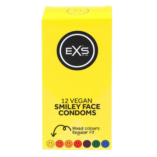 EXS Smiley Face Vegan Condoms 12 Pack