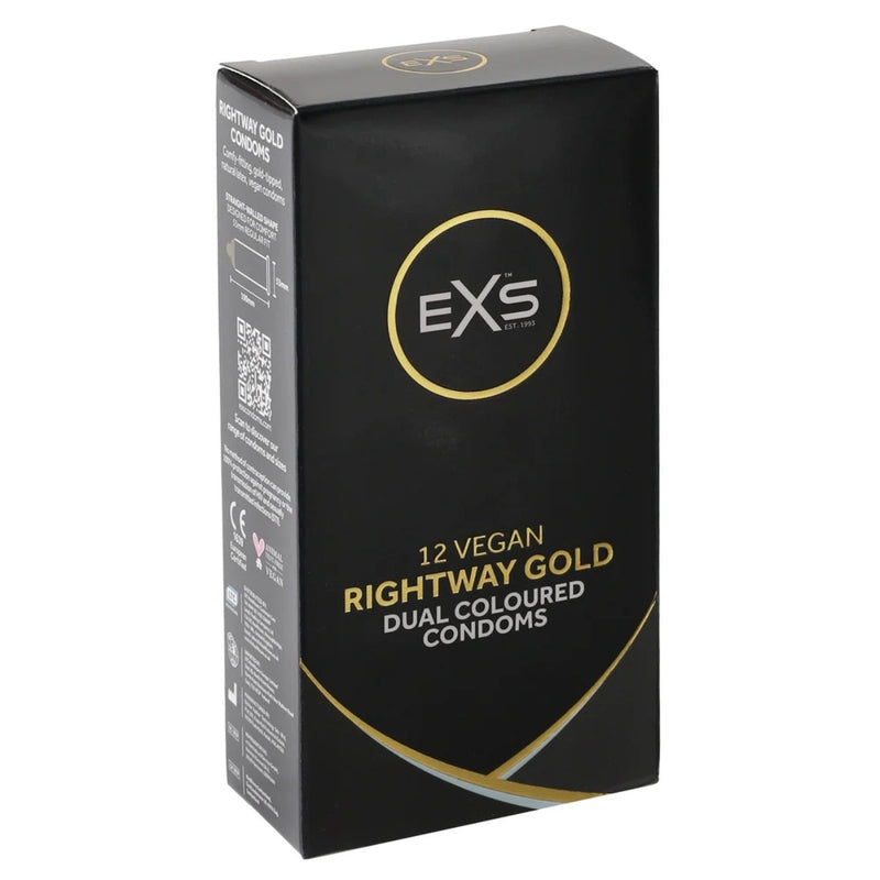Load image into Gallery viewer, EXS Rightway Gold Condoms 12 Pack
