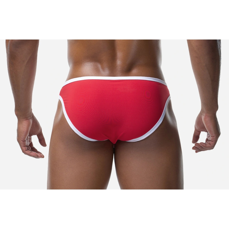 Load image into Gallery viewer, PUMP Bay V-Cheeky Swim Brief Red
