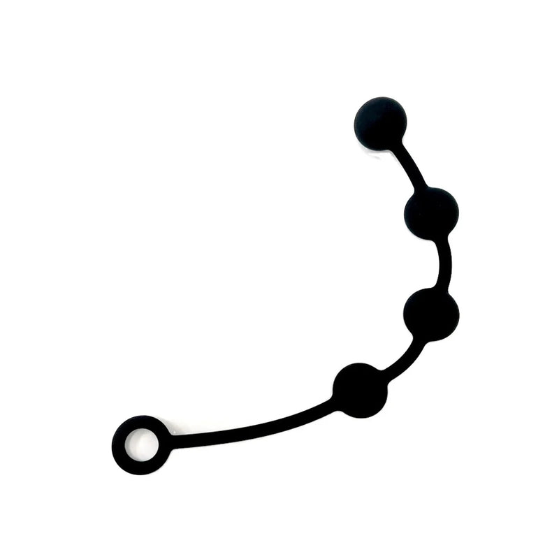 Load image into Gallery viewer, Brutus Pearls Silicone String Of Pearls Black Small 30mm
