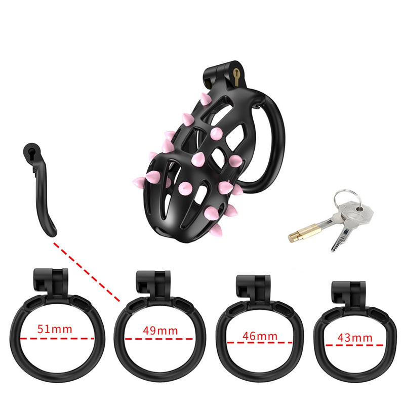 Load image into Gallery viewer, Cellmate FlexiSpike Chastity Cage Size 2 Black
