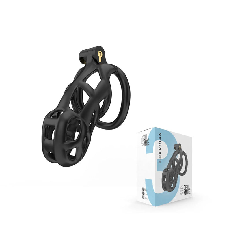 Load image into Gallery viewer, Cellmate Guardian Chastity Cage Size 3 Black
