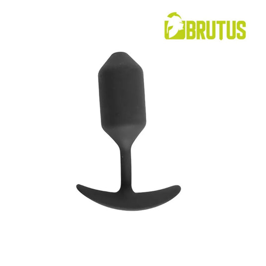 Brutus Diamond Weighted Butt Plug Black Small 30mm