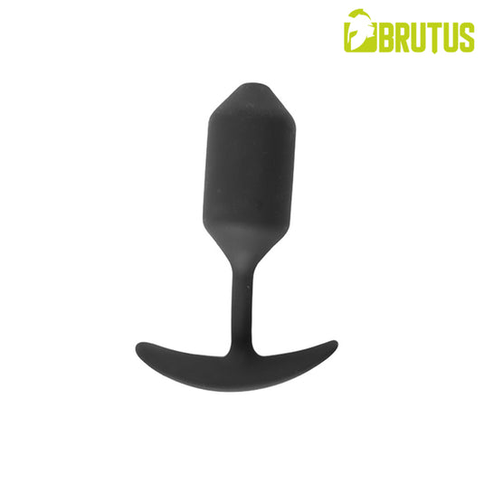 Brutus Weighted Diamond Butt Plug 34mm Black