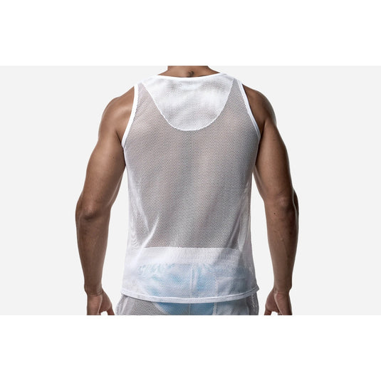 PUMP Mesh Tank Top White
