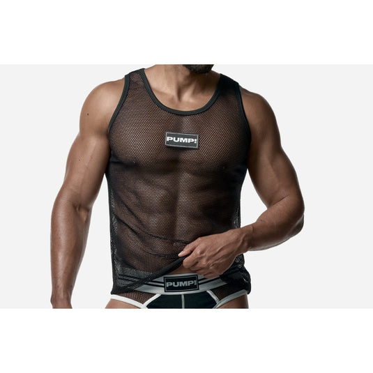 PUMP Mesh Tank Top Black