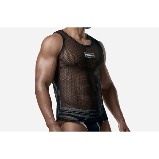 PUMP Mesh Tank Top Black