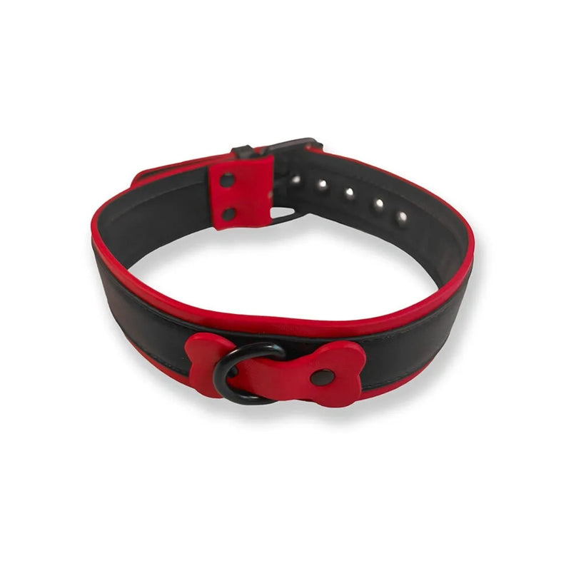 Load image into Gallery viewer, Brutus Vegan Puppy Collar Black Red
