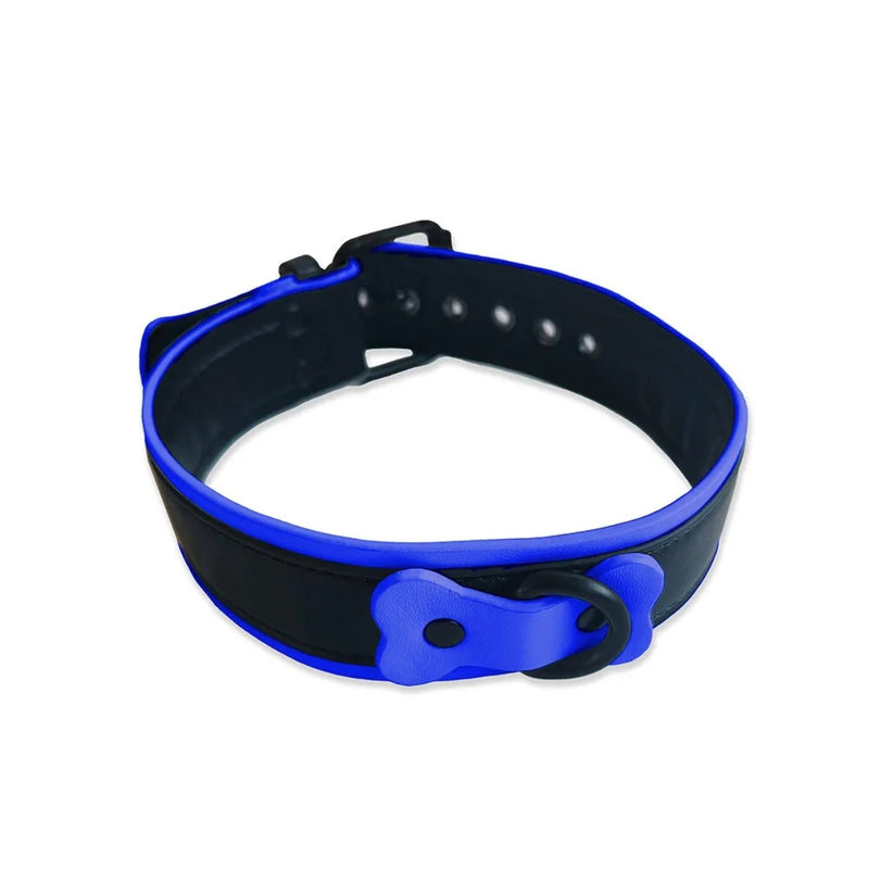 Load image into Gallery viewer, Brutus Vegan Puppy Collar Black Blue
