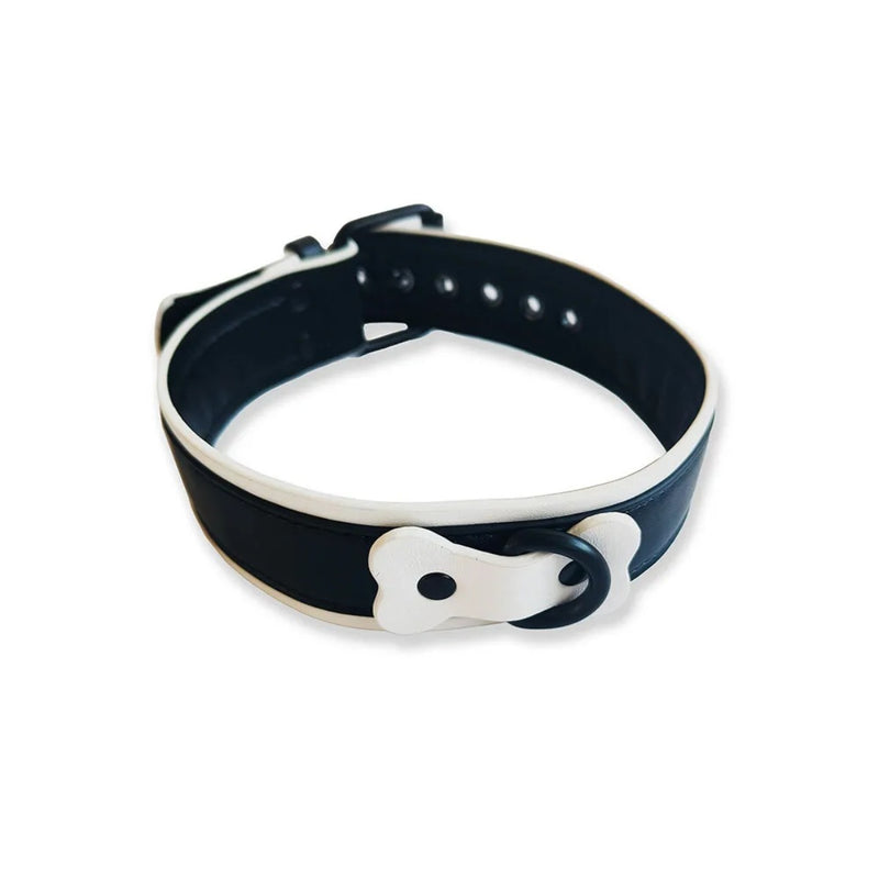 Load image into Gallery viewer, Brutus Vegan Puppy Collar Black White
