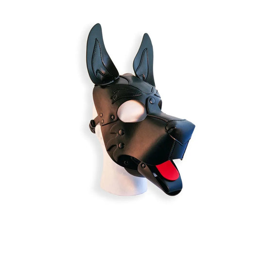 Brutus Vegan Leather Pup Hood Puppy Black 