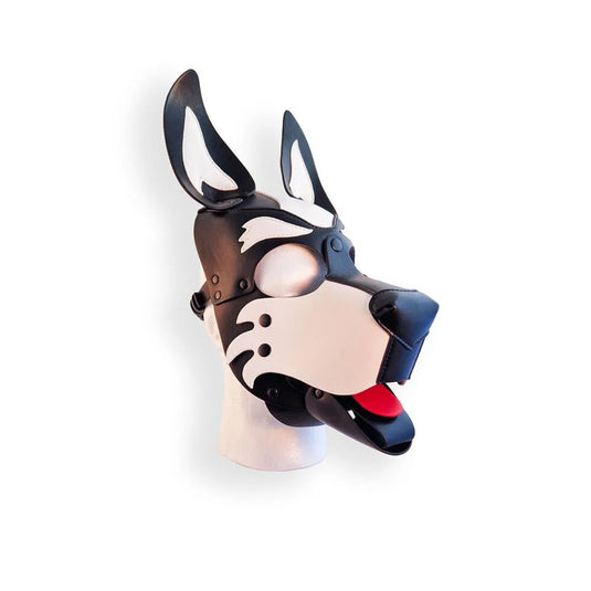 Brutus Vegan Leather Pup Hood Puppy White Black