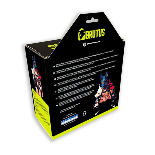 Brutus Vegan Leather Pup Hood Puppy White Black