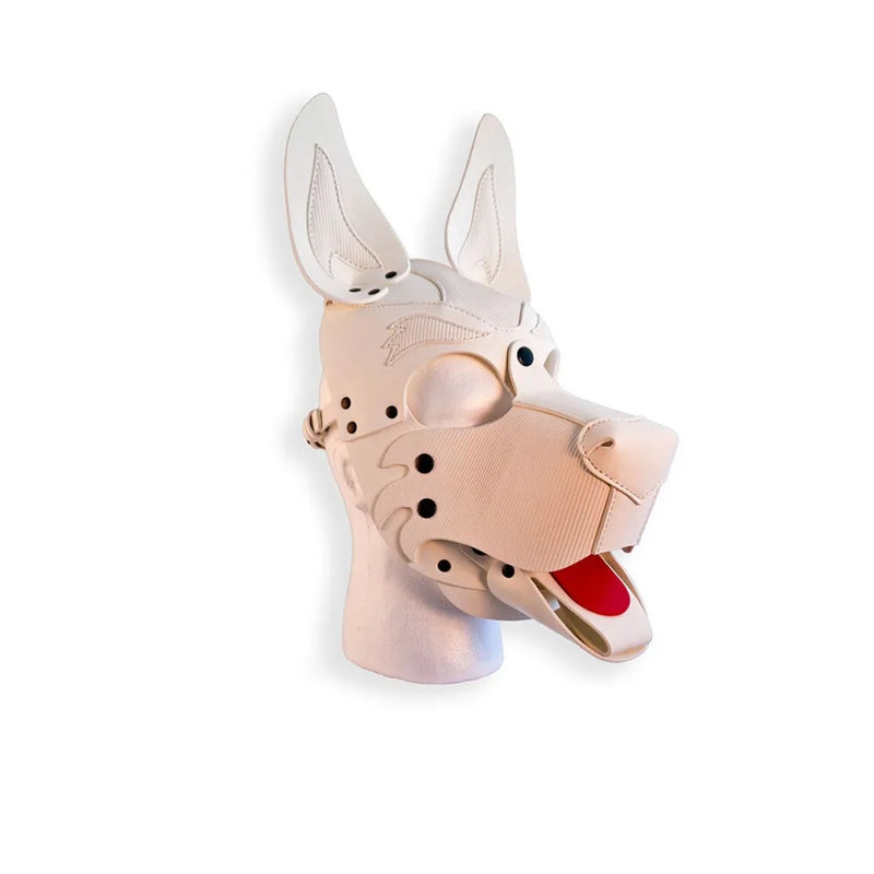 Load image into Gallery viewer, Brutus Pup Hood Vegan Leather White &amp; White
