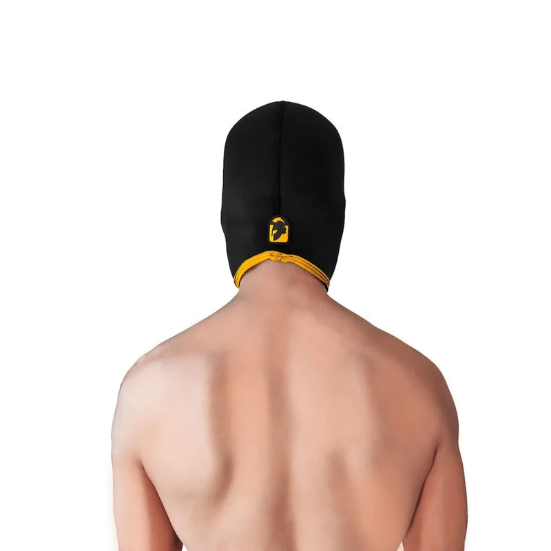 Load image into Gallery viewer, Brutus Blind Neoprene Face Fucker Hood Black Yellow
